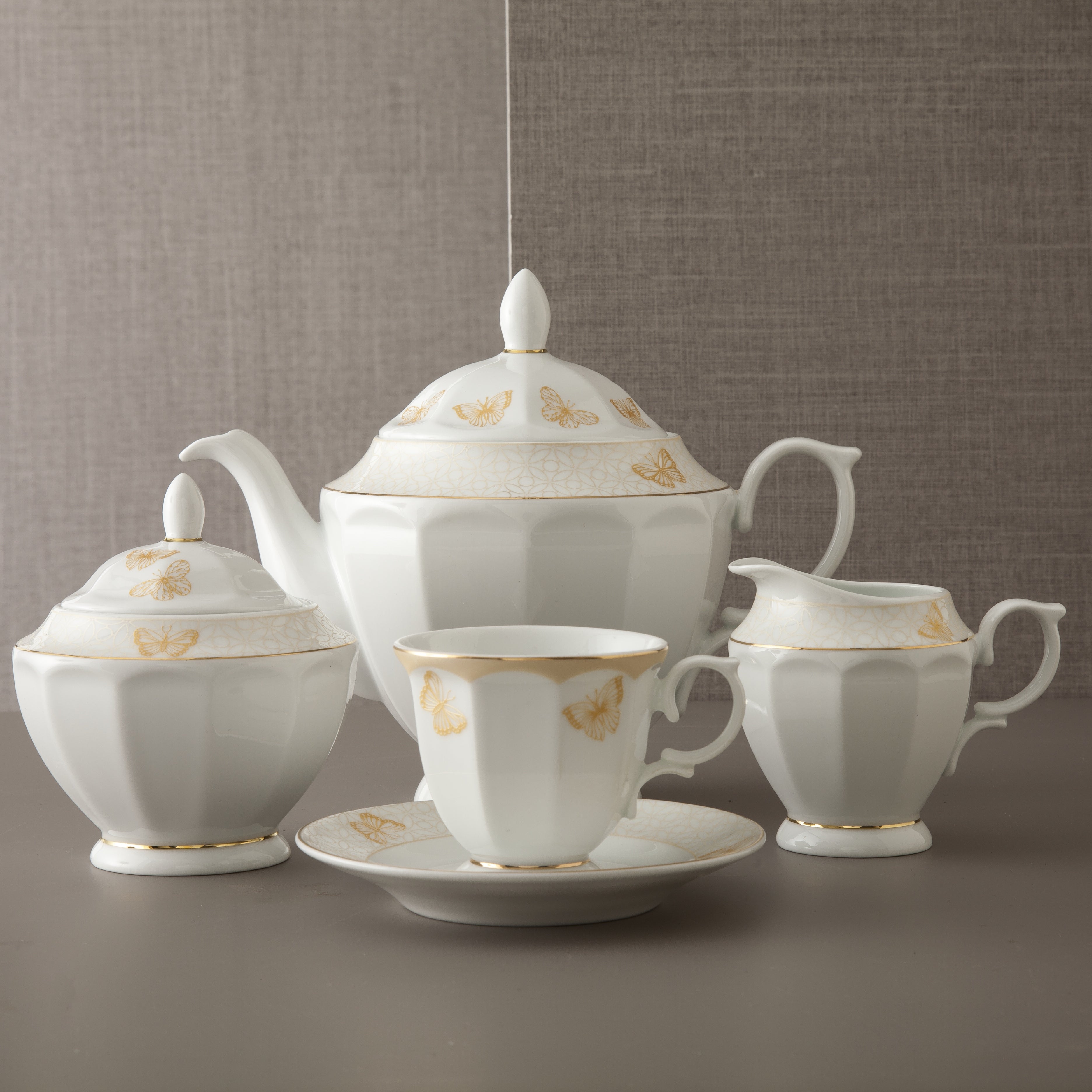 Hurrand Gold Neo Classic 6 Person Tea Set