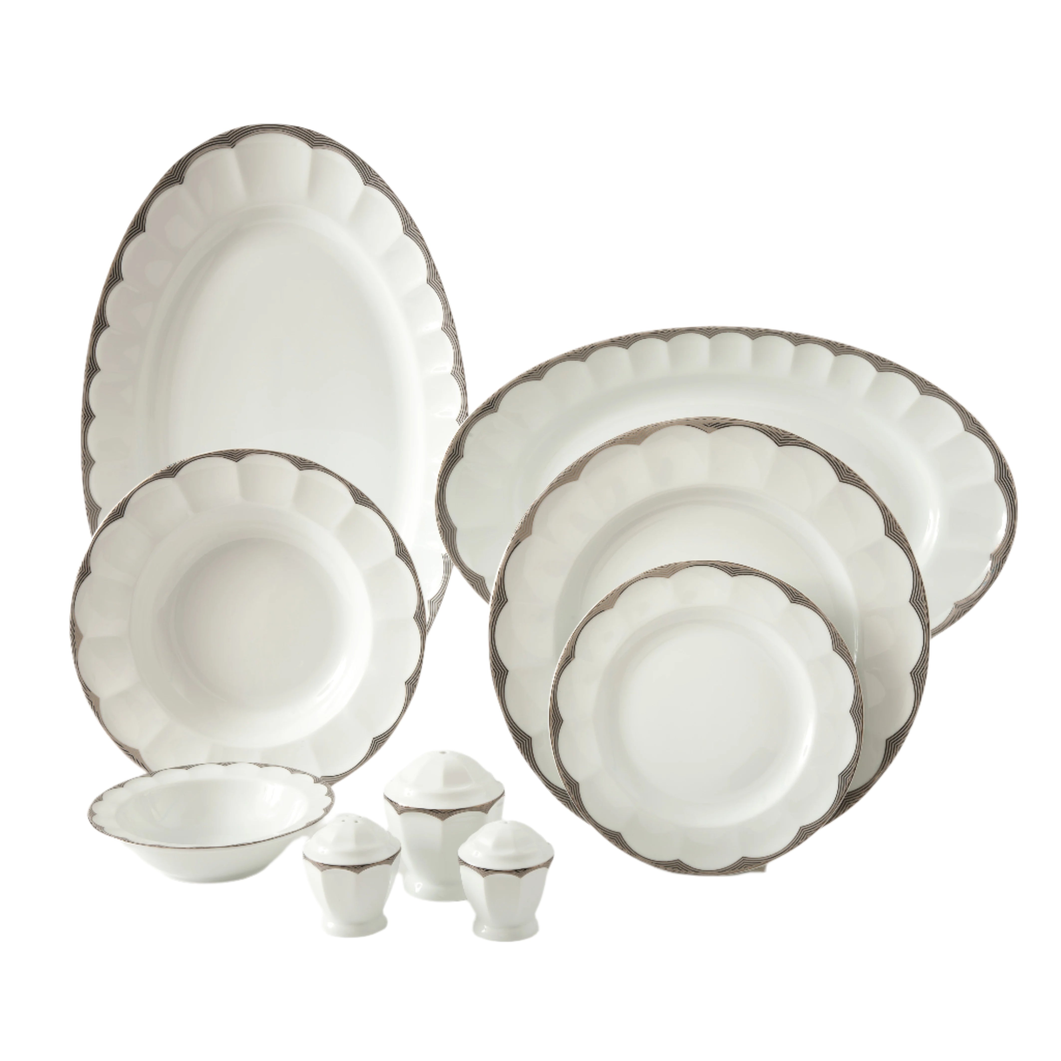 Isatis Platinum Neo Classic 6 Person Dinner Set