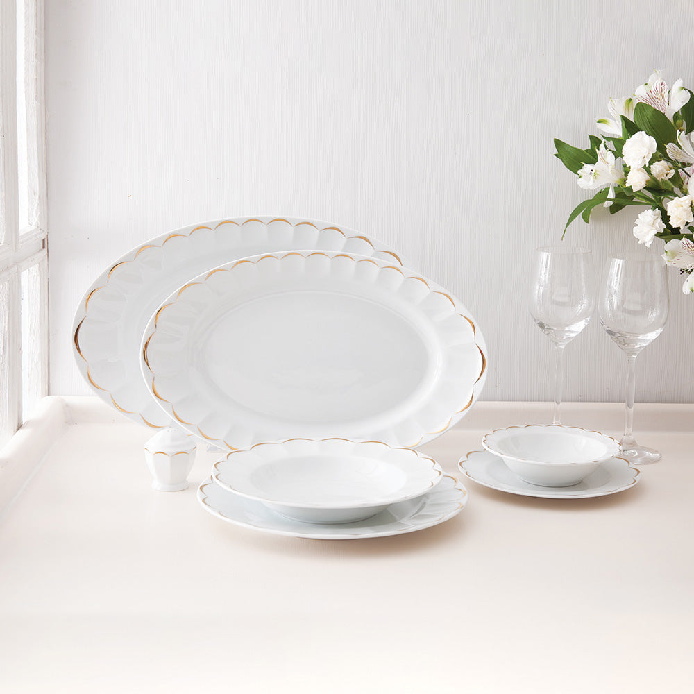 Narciss Gold Neo Classic 6 Person Dinner Set