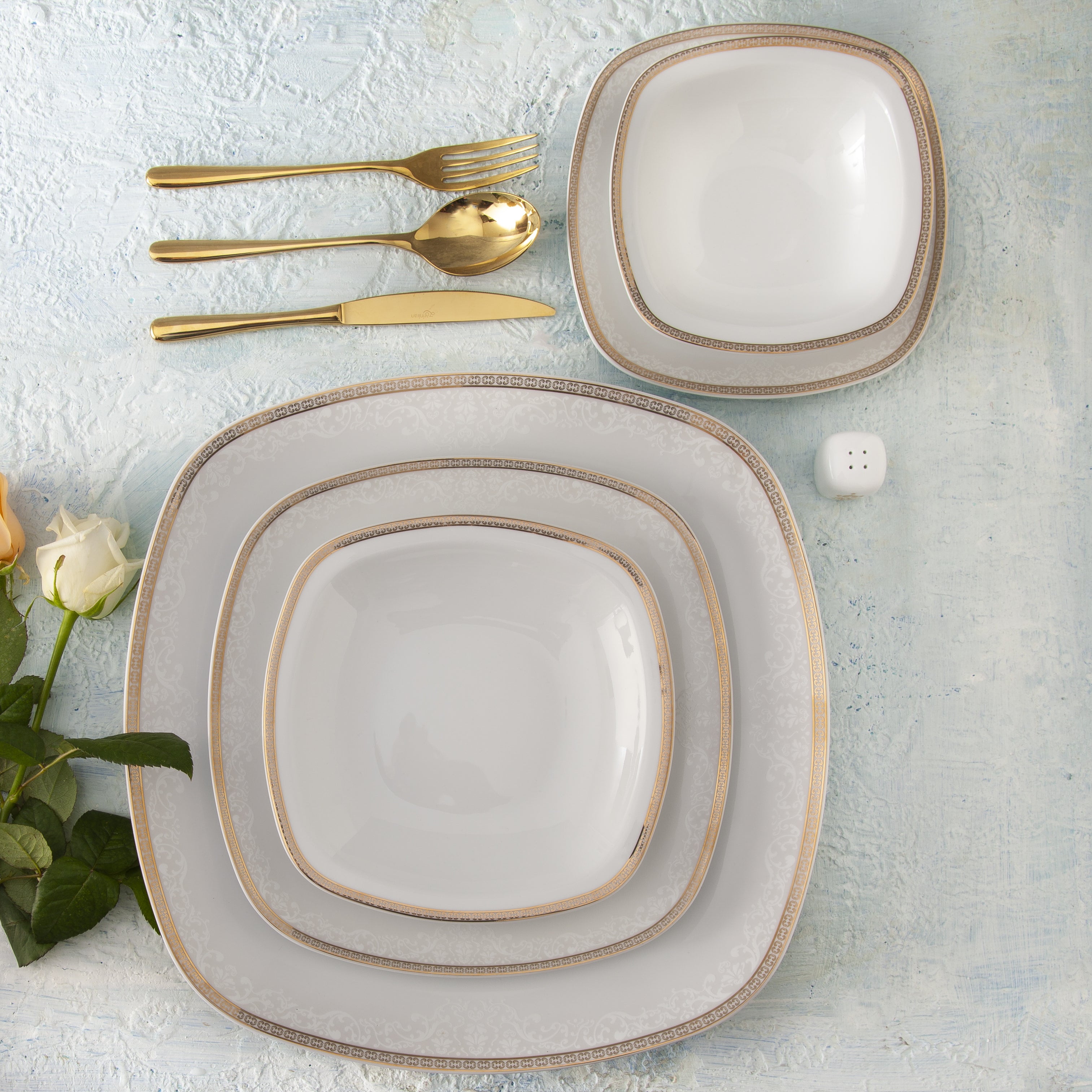 Riva Gold Quattro 6 Person Dinner Set