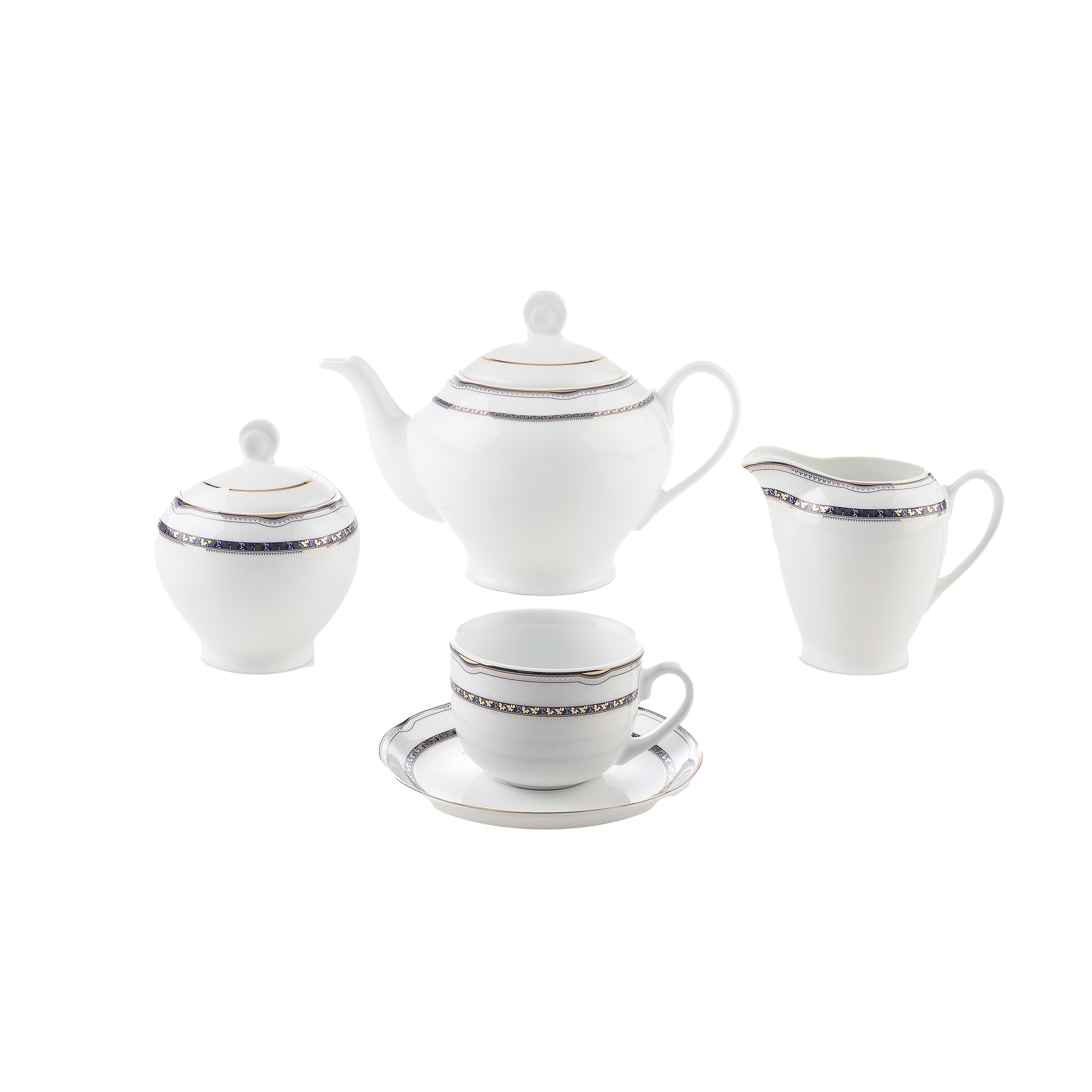 Persia Dark Blue Italia F 6 Person Tea Set