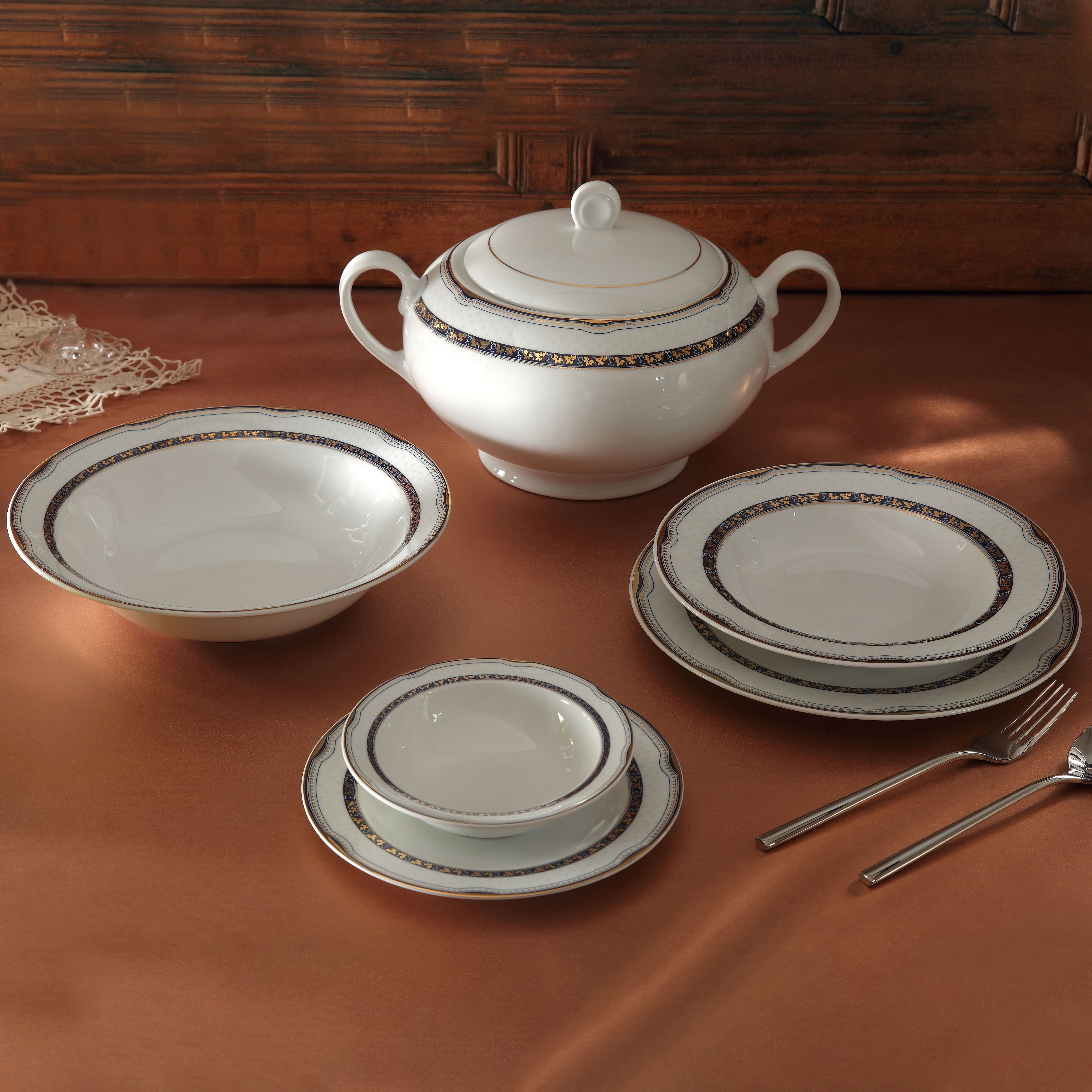 Persia Dark Blue Italia F 6 Person Dinner Set