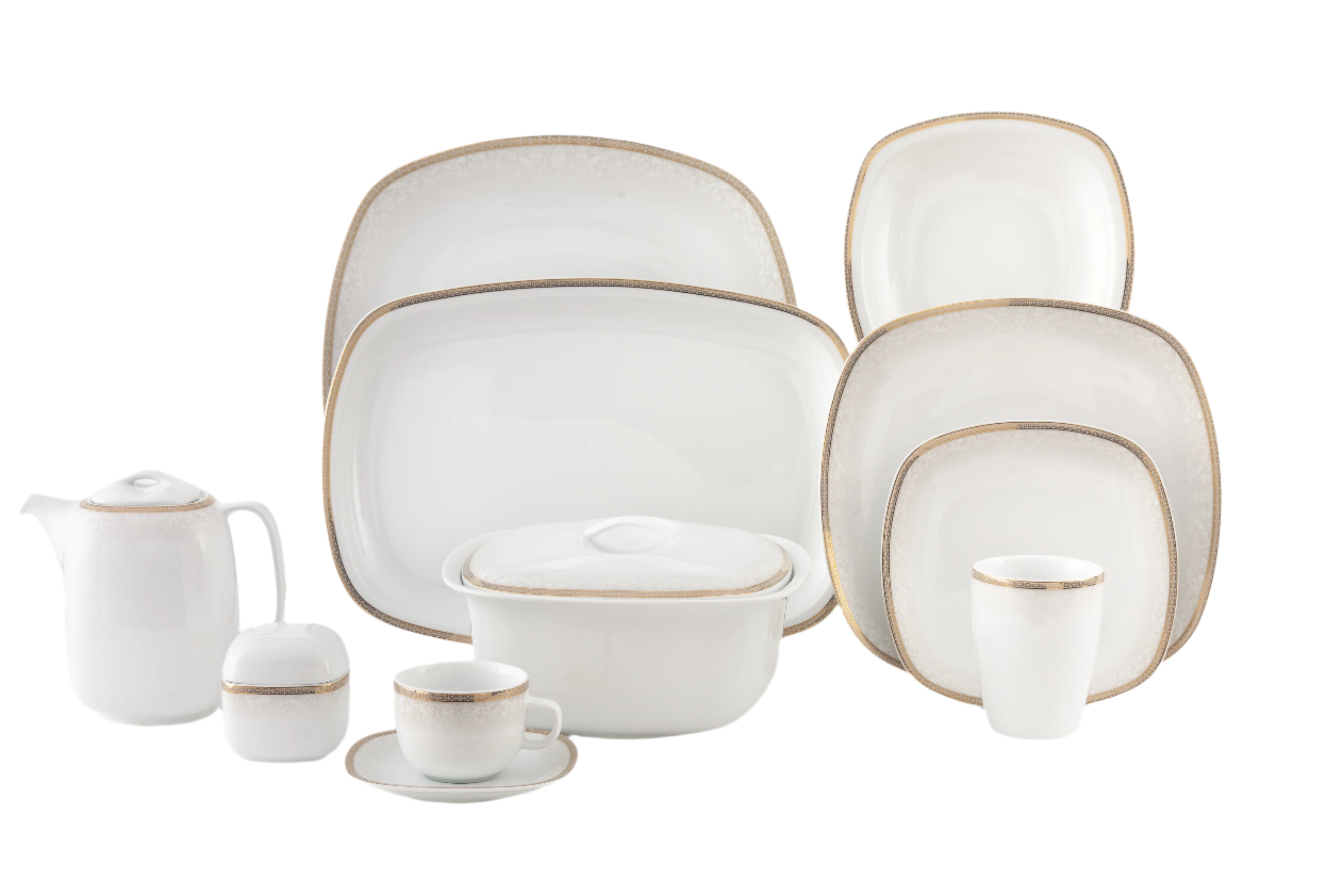 Riva Gold Quattro 6 Person Dinner Set