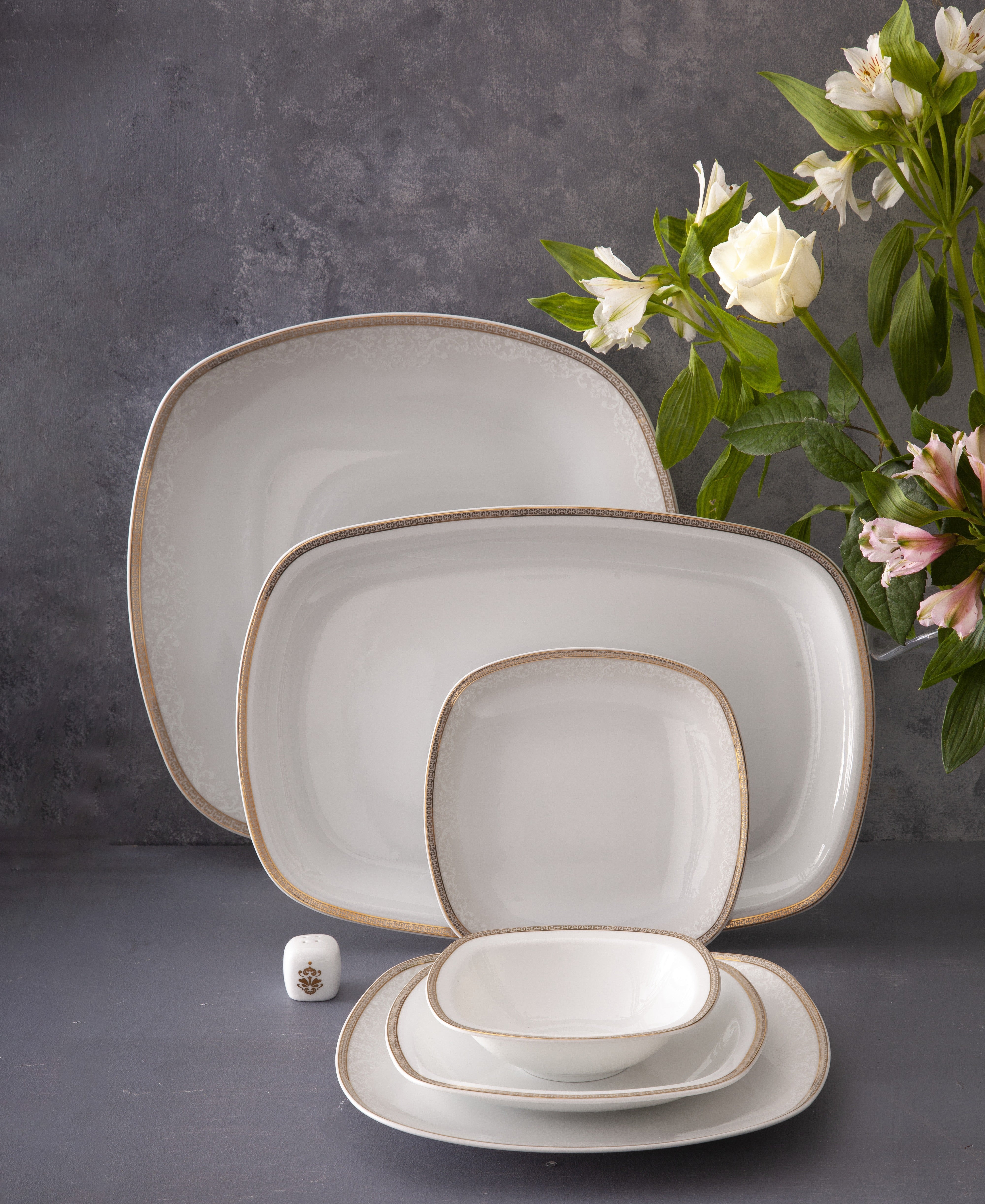 Riva Gold Quattro 6 Person Dinner Set