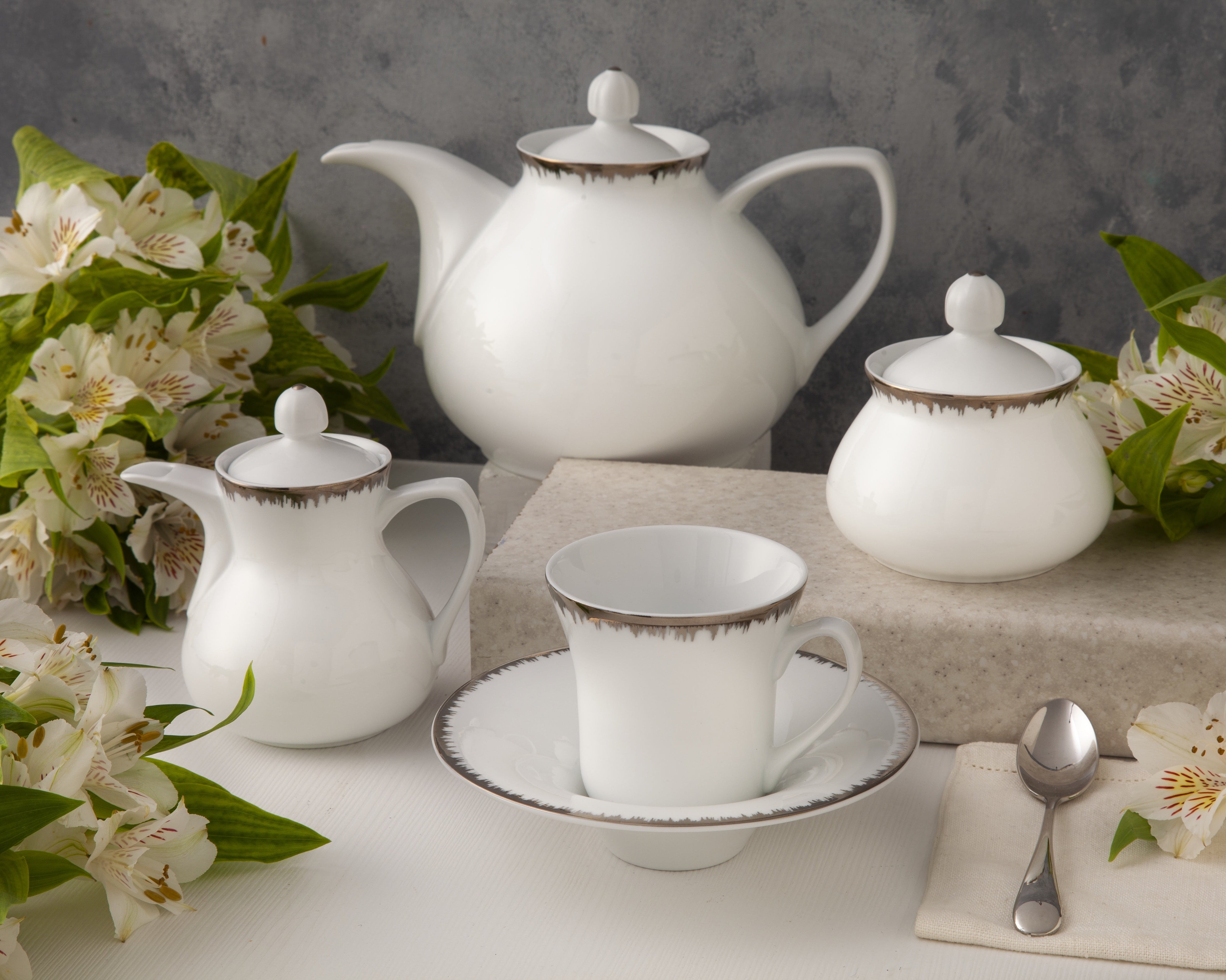 Royal Platinum Shahrzad 6 Person Tea Set