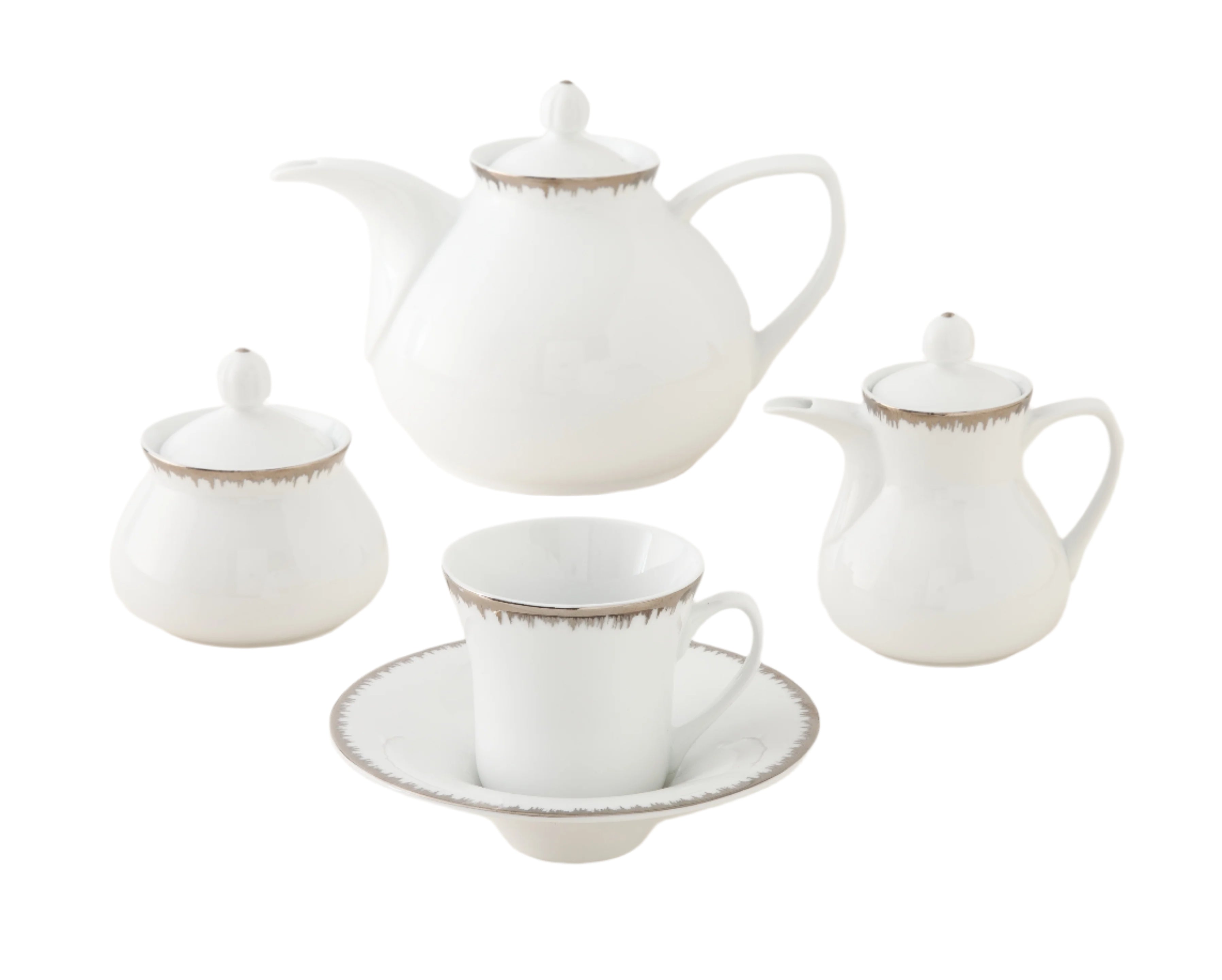 Royal Platinum Shahrzad 6 Person Tea Set