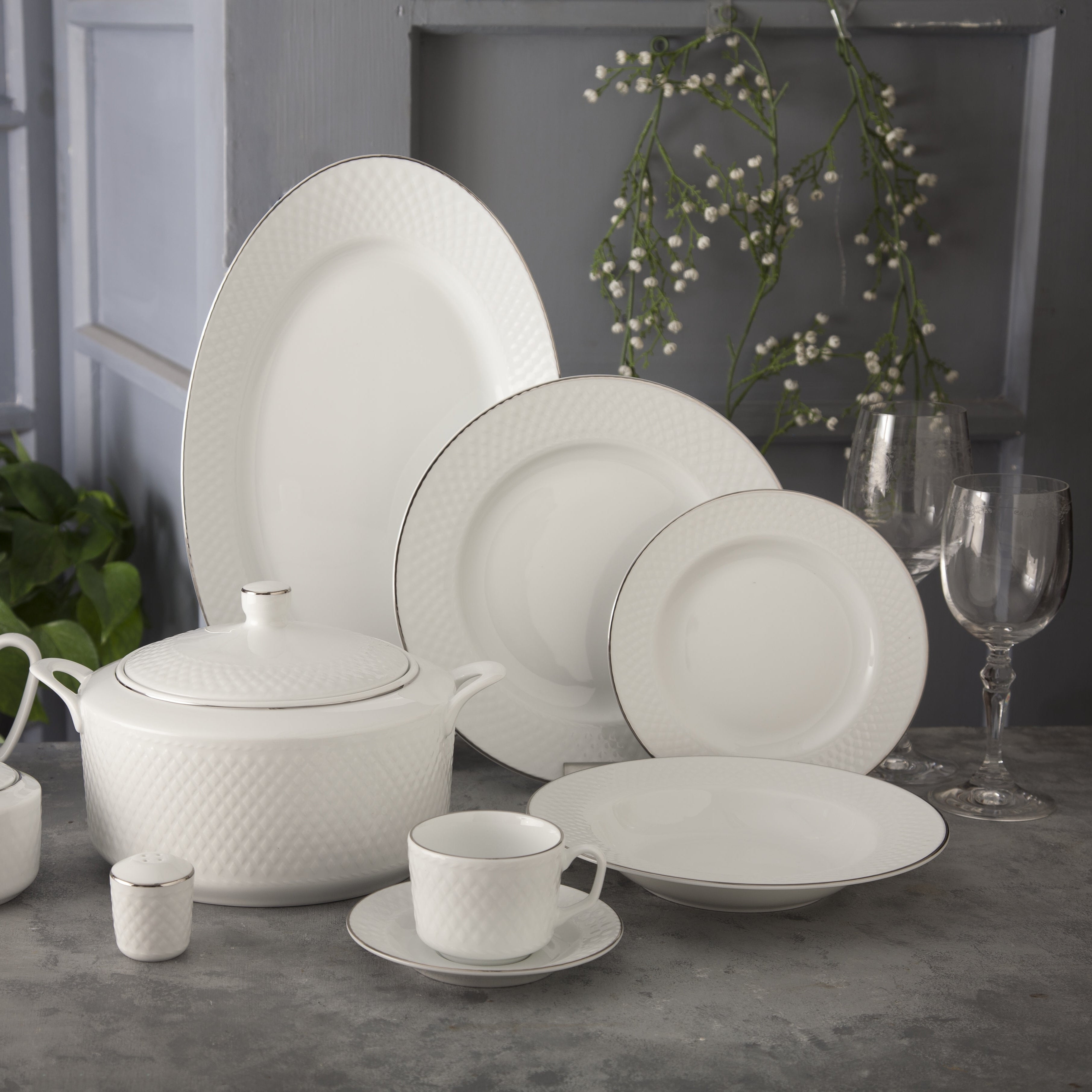 Saman Radiance 6 Person Dinner Set