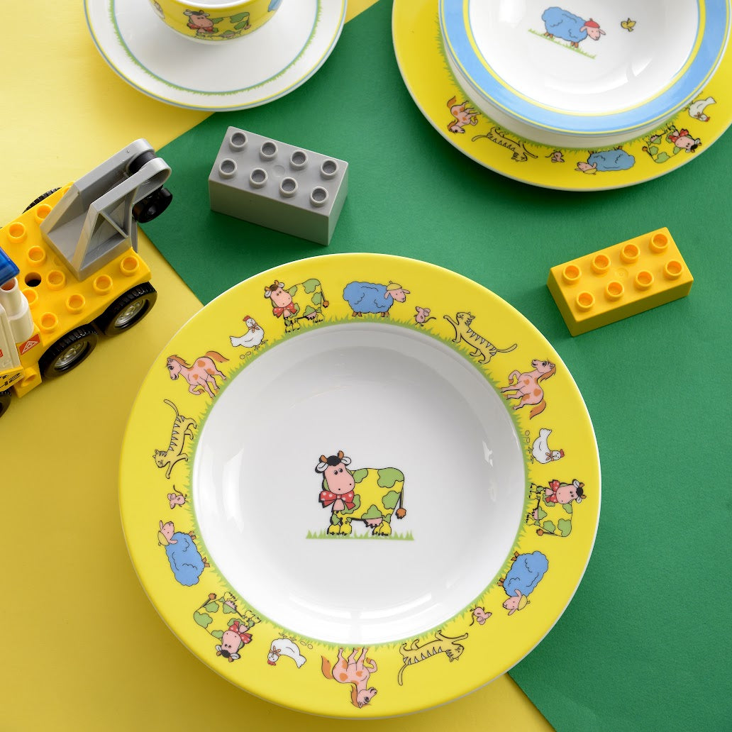 Farm Kids Plate Set
