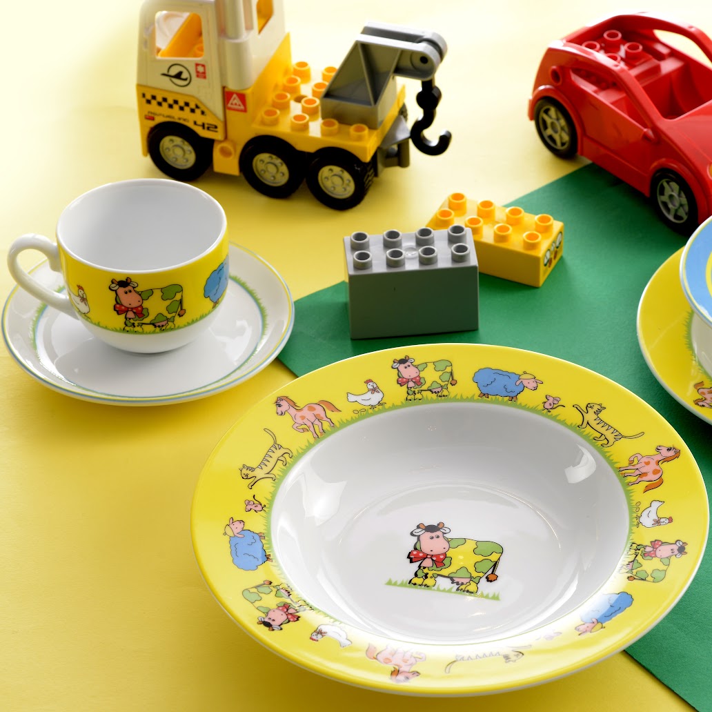 Farm Kids Plate Set