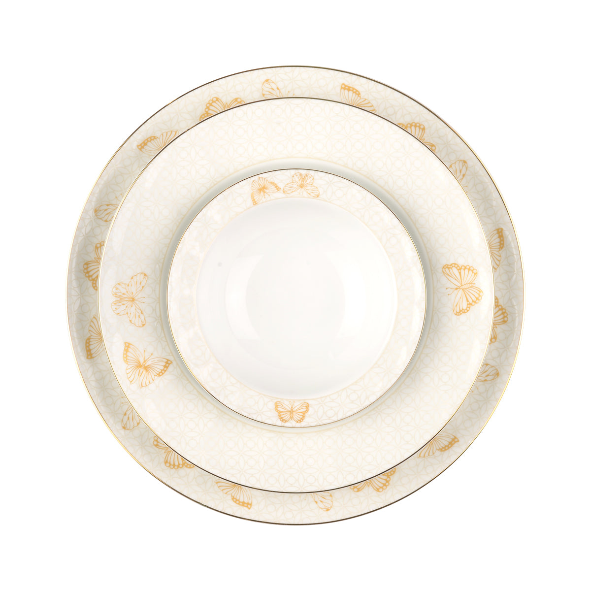 Hurrand Gold Neo Classic 6 Person Dinner Set
