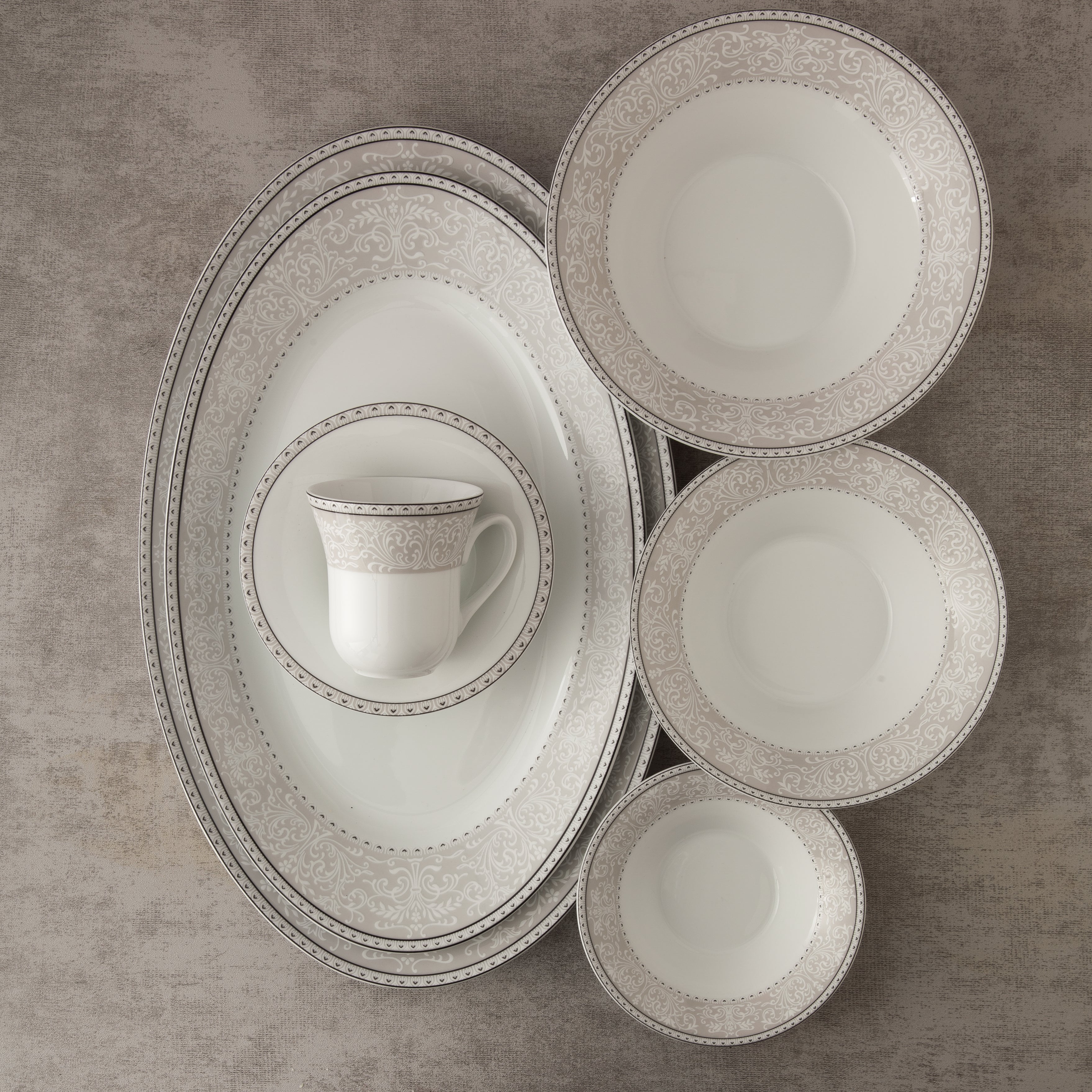 Verona Grey Shahrzad 6 Person Dinner Set