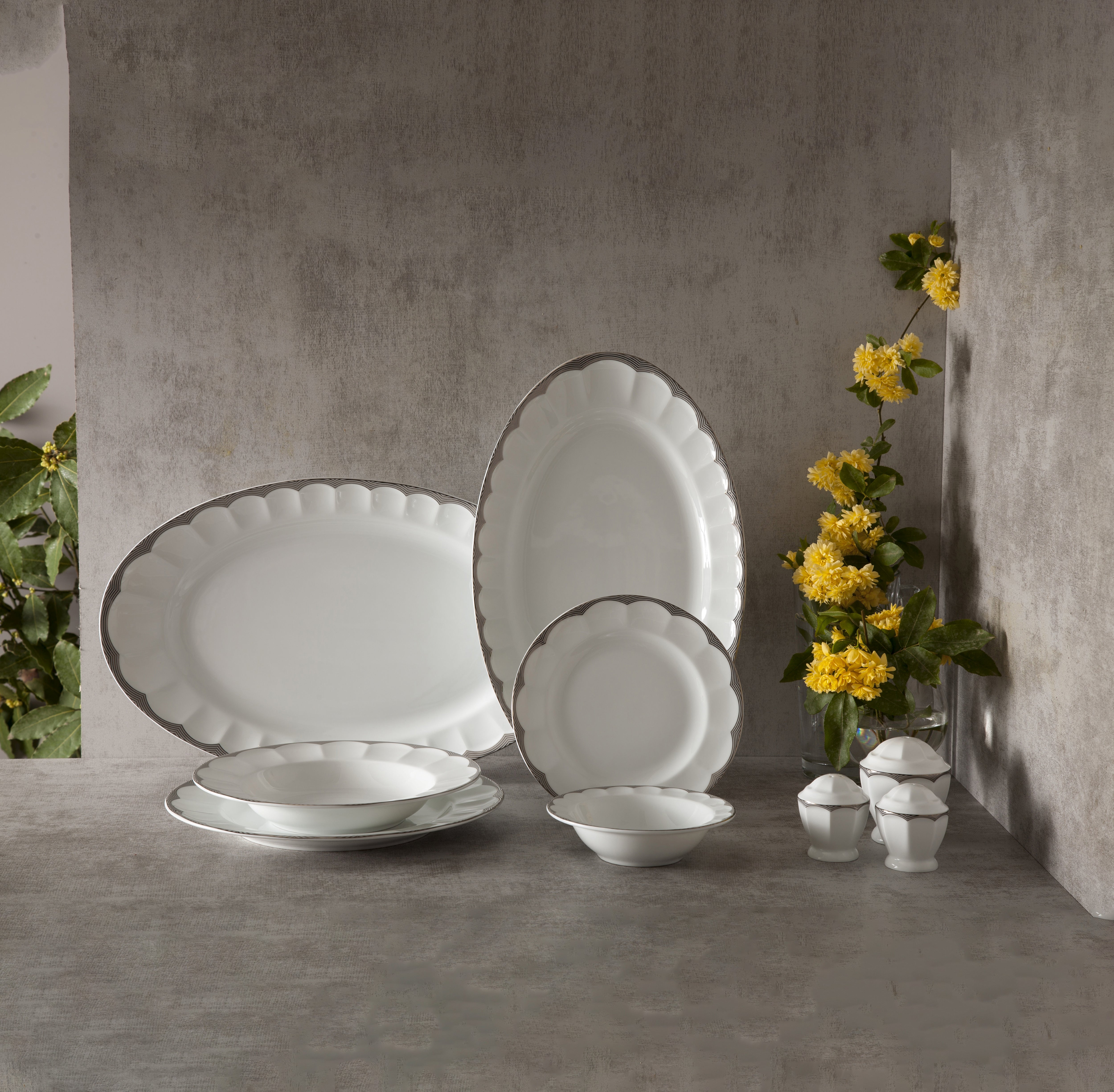 Isatis Platinum Neo Classic 6 Person Dinner Set