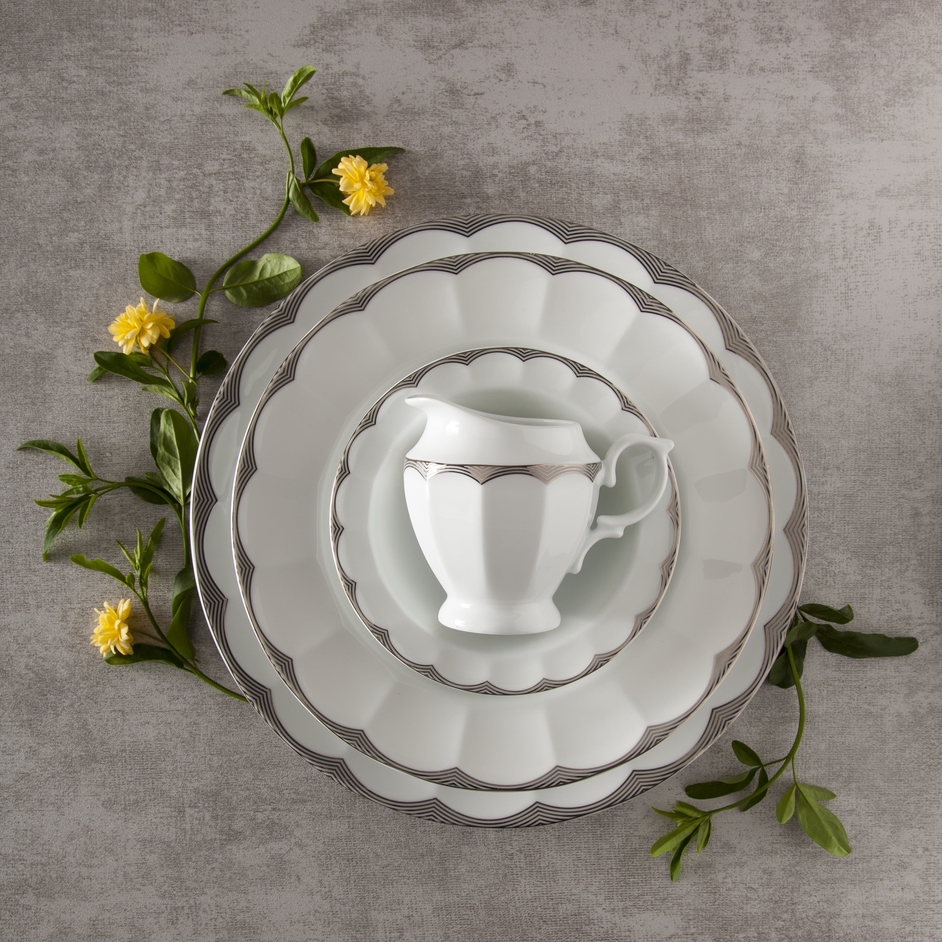 Isatis Platinum Neo Classic 6 Person Dinner Set