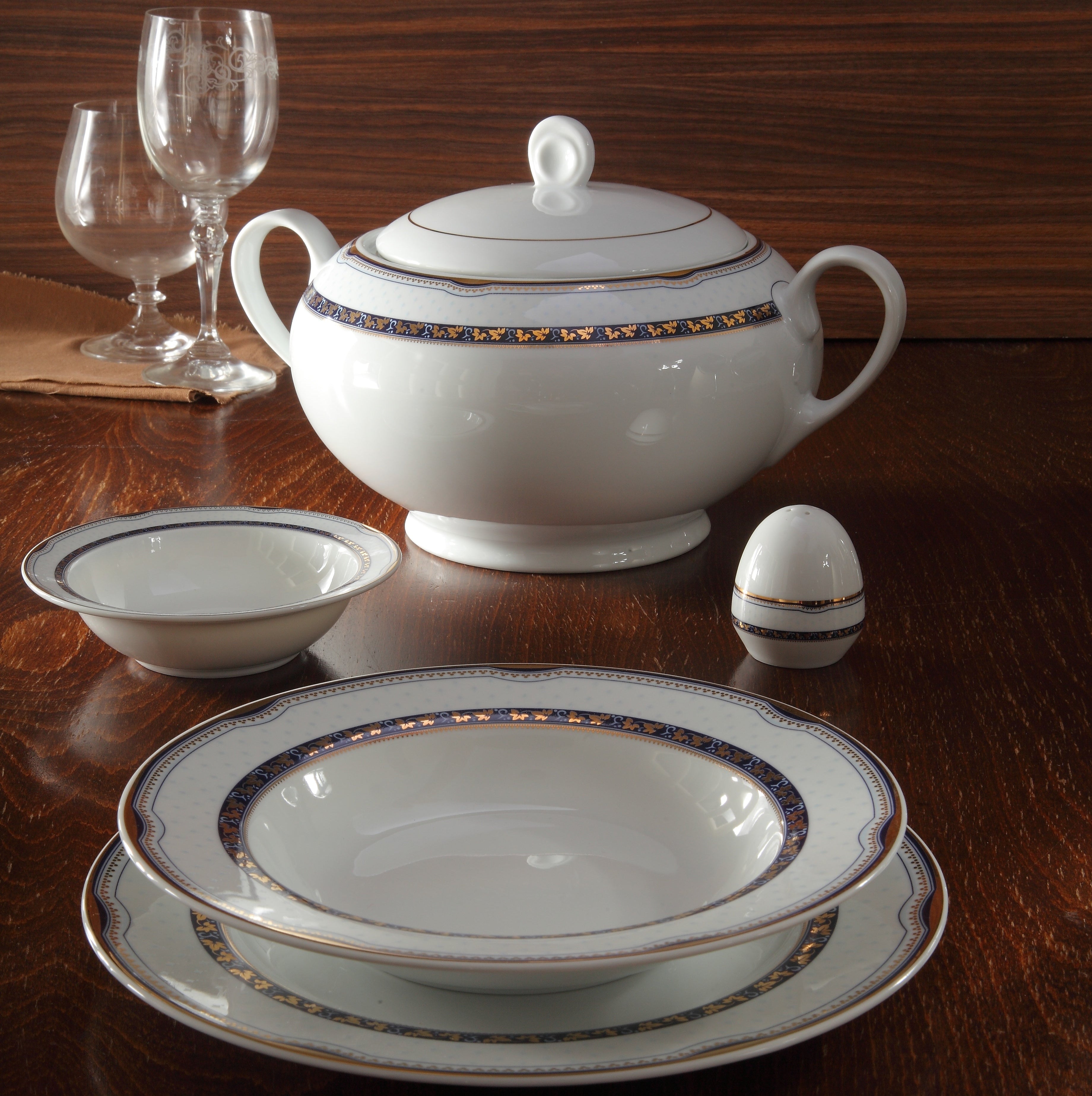 Persia Dark Blue Italia F 6 Person Dinner Set