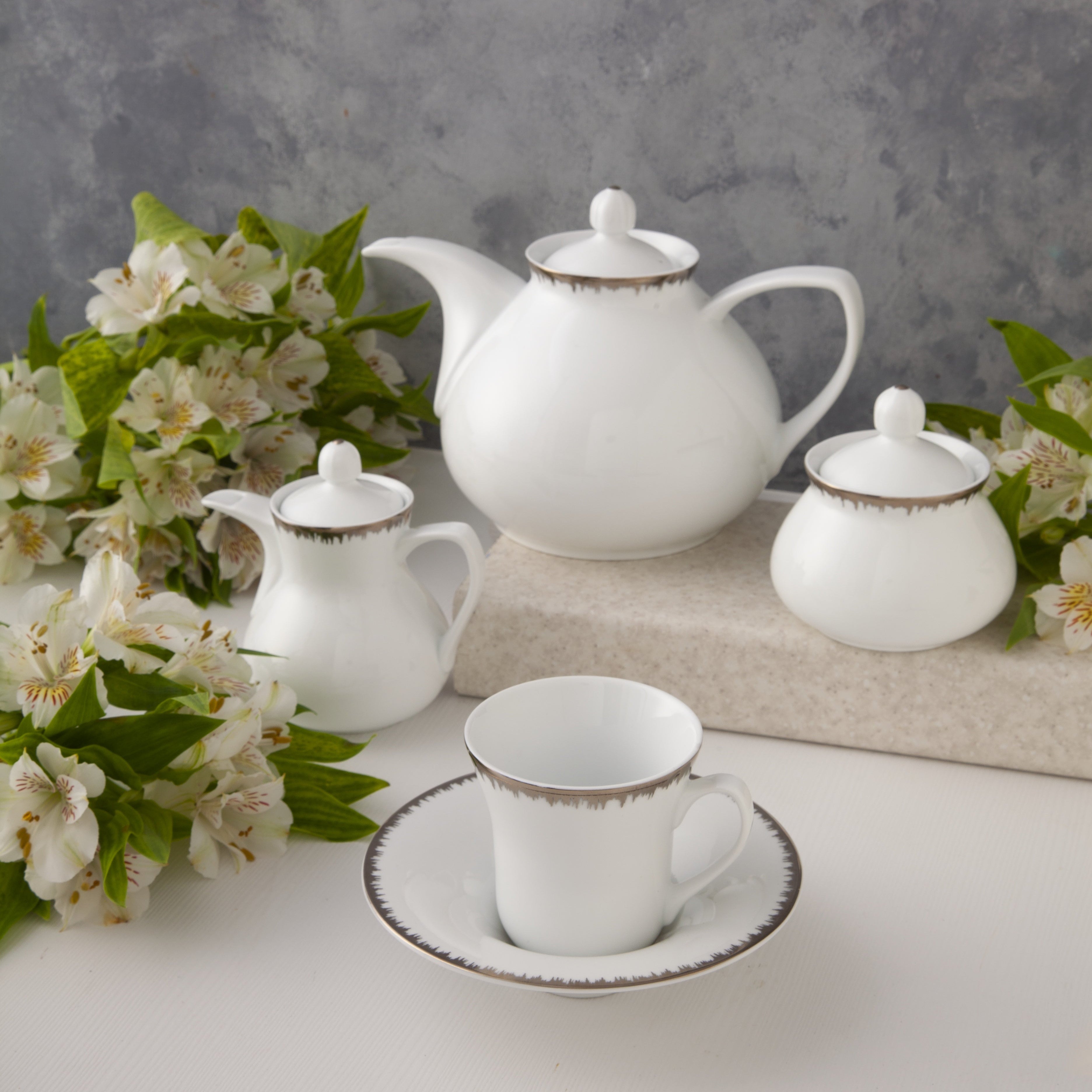 Royal Platinum Shahrzad 6 Person Tea Set