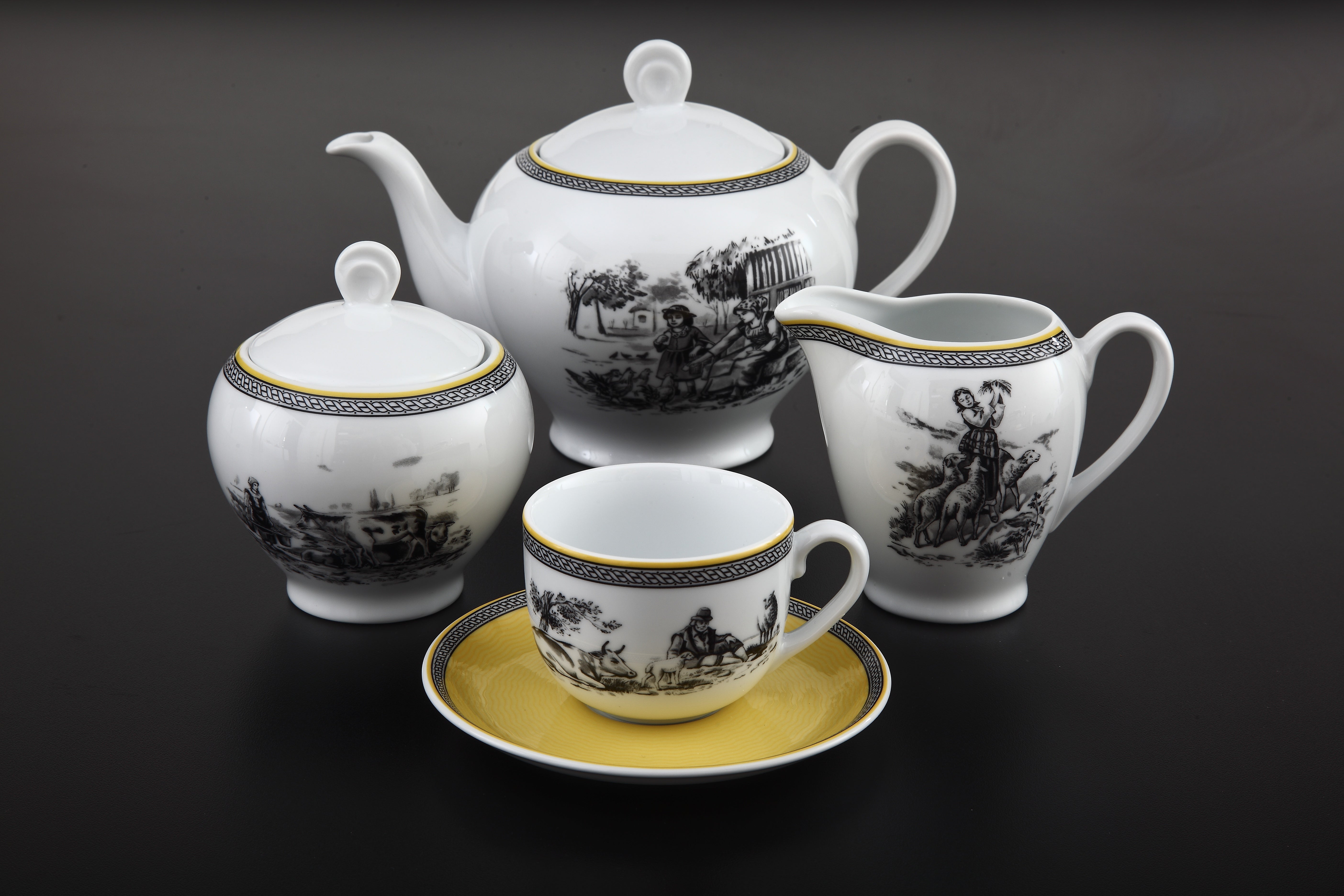 Village Italia F 6 Person Tea Cup Set