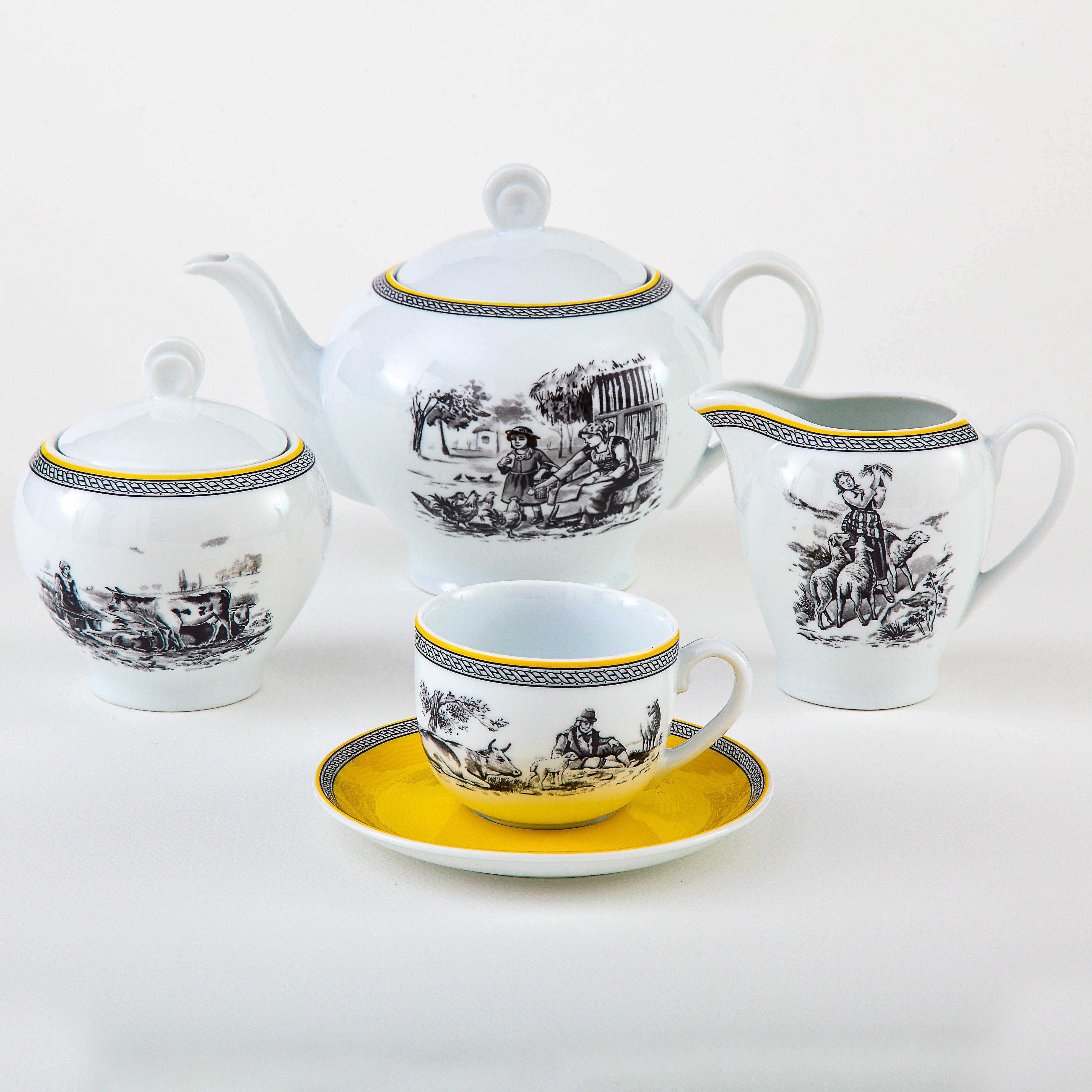 Village Italia F 6 Person Tea Cup Set
