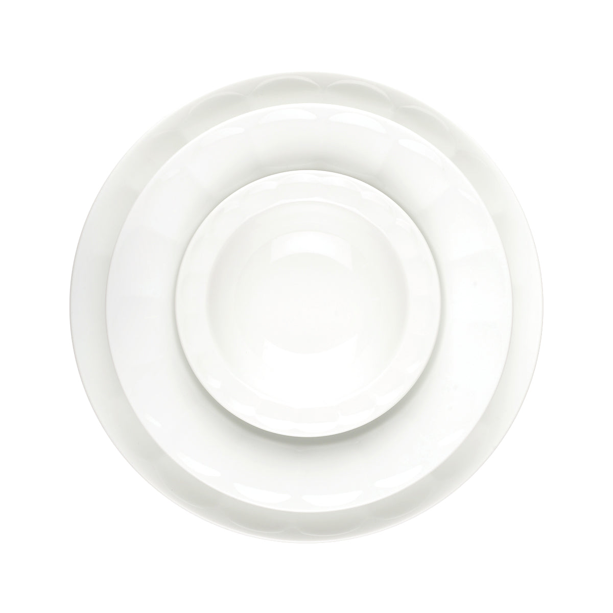 White Neo Classic 6 Person Dinner Set